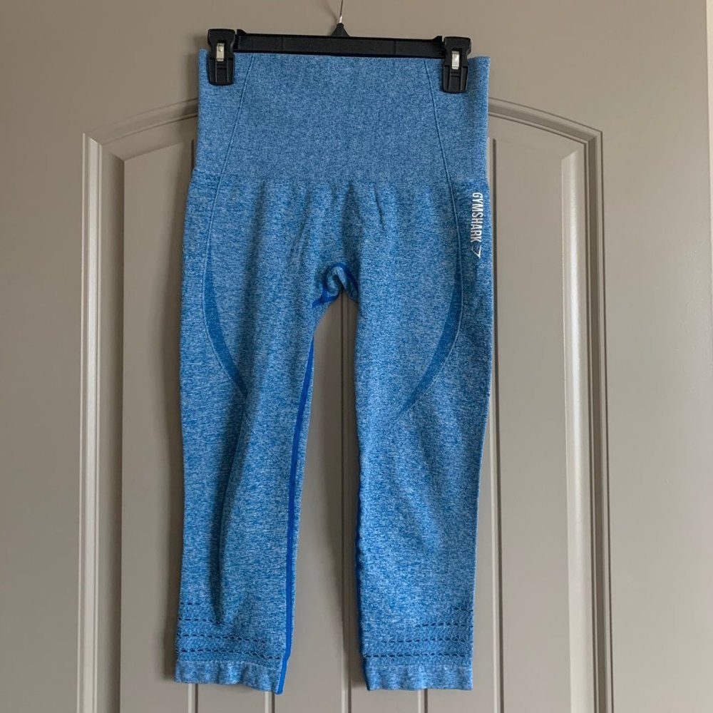 Gymshark Energy Seamless Crop Leggings in Blue